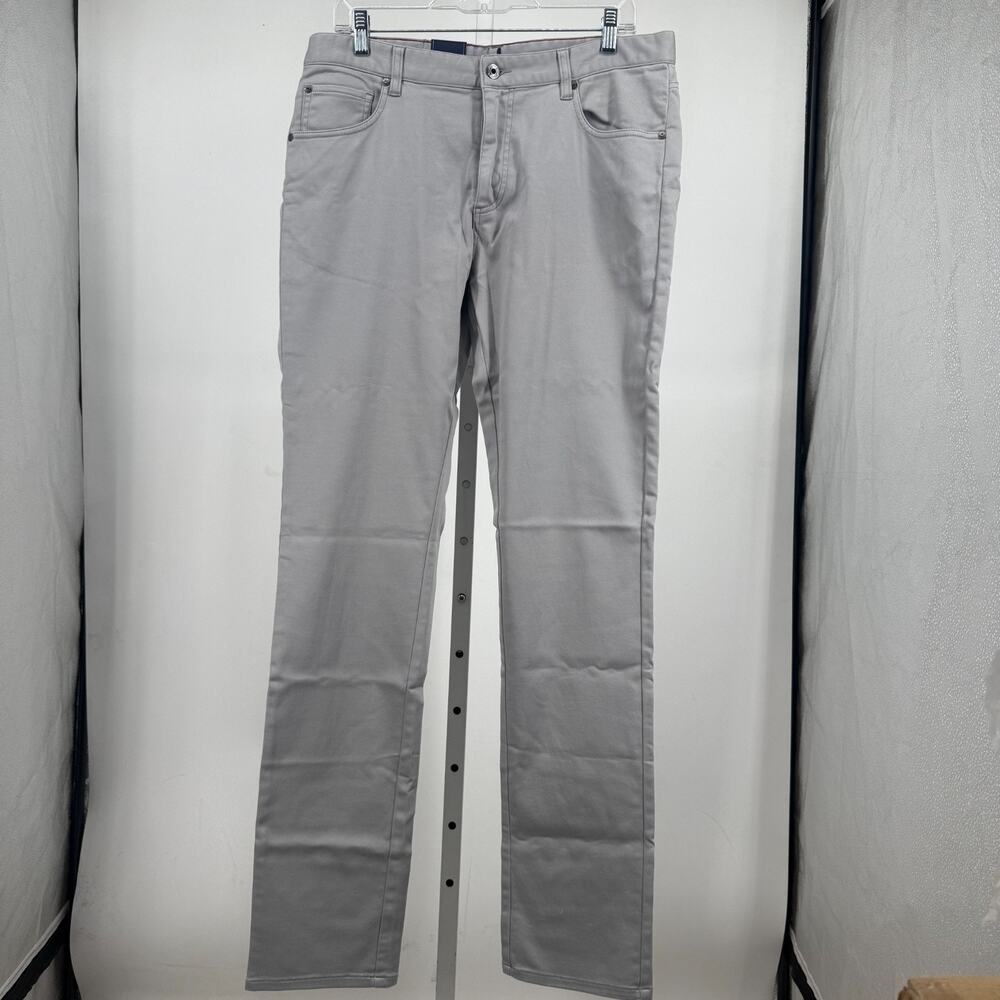 Johnnie-O Terry 5 Pocket Pants Men 33x34 Quarry Straight Preppy Stretch JMPA1790